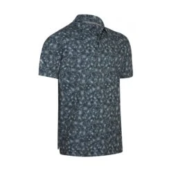 Callaway All Over Outline Floral Print Polo CAVIAR