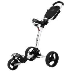 AXGLO TRILITE 3 WHEEL GOLF TROLLEY – WHITE / BLACK