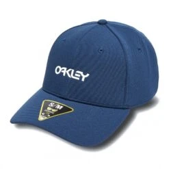 Oakley 6 Panel Stretch Metallic Hat POSEIDON/WHITE
