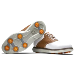 MEN'S GOLF SHOES FOOTJOY - TRADITION WHITE AND BROWN 12 MEN'S GOLF SHOES FOOTJOY - TRADITION WHITE AND BROWN -Eagle Swing Outlet k0eab318d6550662d0848b2370eb97f09