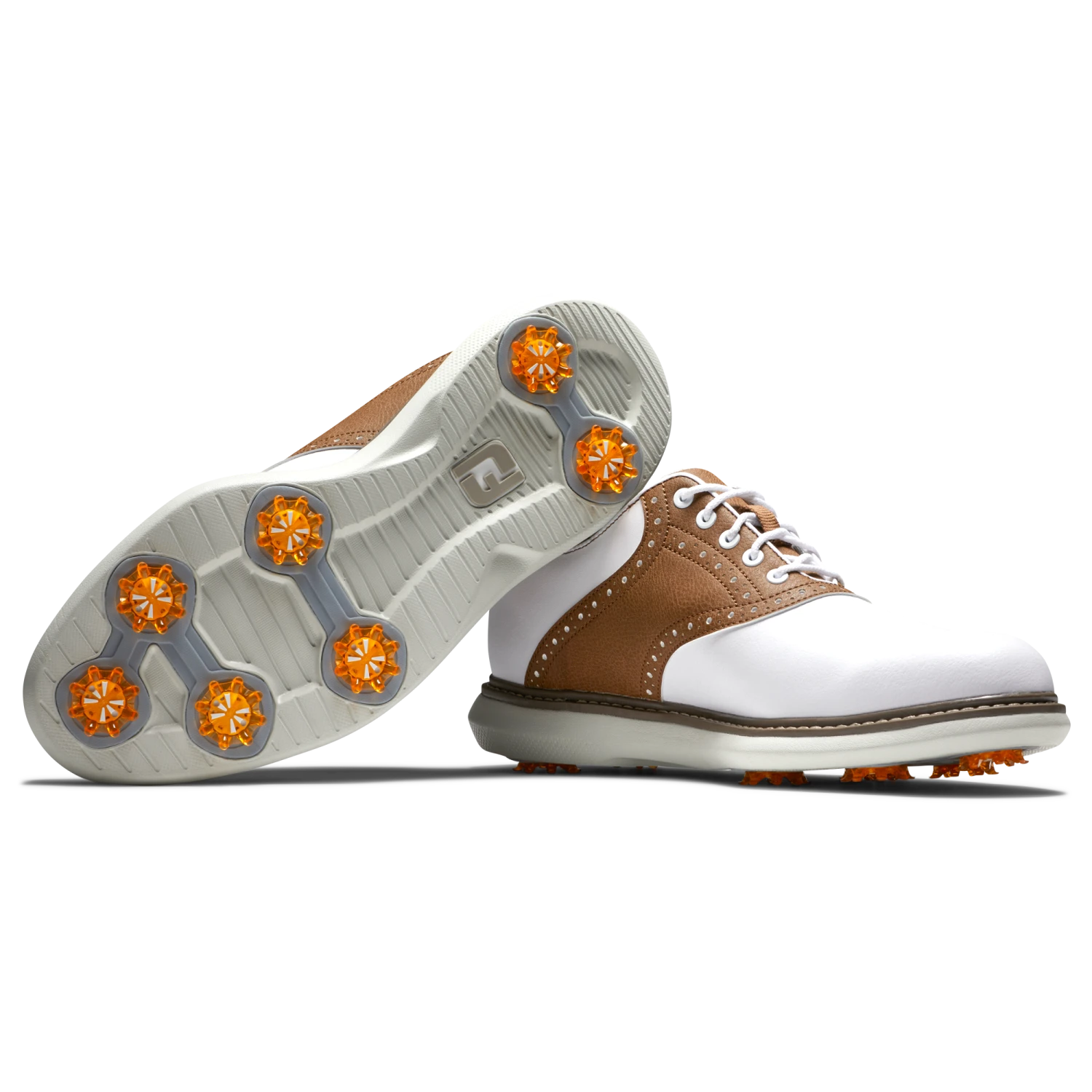 MEN'S GOLF SHOES FOOTJOY - TRADITION WHITE AND BROWN 6 MEN'S GOLF SHOES FOOTJOY - TRADITION WHITE AND BROWN - Image 6