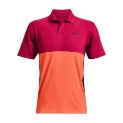 Under Armour 2022 Mens Performance Blocked Polo Pink -Eagle Swing Outlet k135d40c36fb03bad491cff61c9179e58