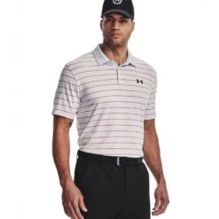 Under Armour Playoff 3.0 Stripe Polo Halo Gray/Orange