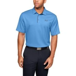 Under Armour 2022 Mens Tech Polo Carolina Blue