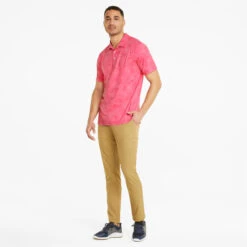 Puma Mens CLOUDSPUN Leaflet Golf Polo Shirt -Eagle Swing Outlet k1c39f65a9c716ffa598c5dd9313f3373