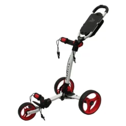 AXGLO TRILITE 3 WHEEL GOLF TROLLEY – WHITE / RED