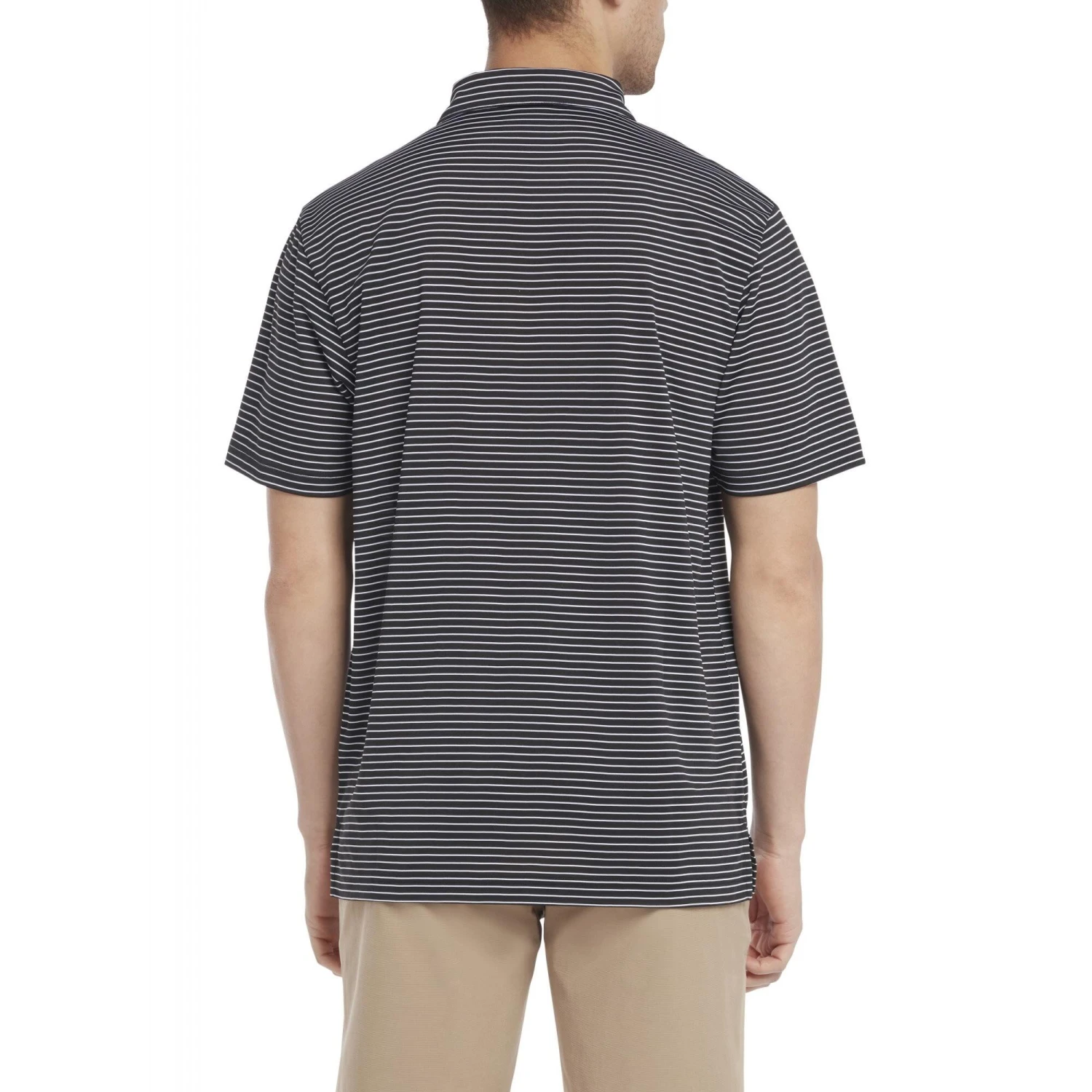 Mens Feeder Stripe Polo Shirt (Caviar) 4 Mens Feeder Stripe Polo Shirt (Caviar) - Image 4