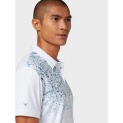 Callaway X Splatter Paint Ombre Polo BRIGHT WHITE -Eagle Swing Outlet k36f1c72890bb327d37338270334f02c6