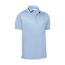 Callaway X Ombre Chev Print Polo FADED DENIM