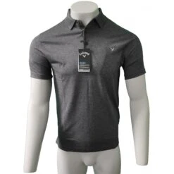Callaway SS HEATHER POLO W/ T BLACK HEATHER