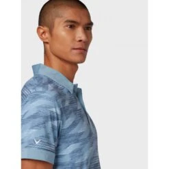 Callaway X All Over Active Print Polo FADED DENIM -Eagle Swing Outlet k3d5642dfbee34ea7835c1ae1b134e409