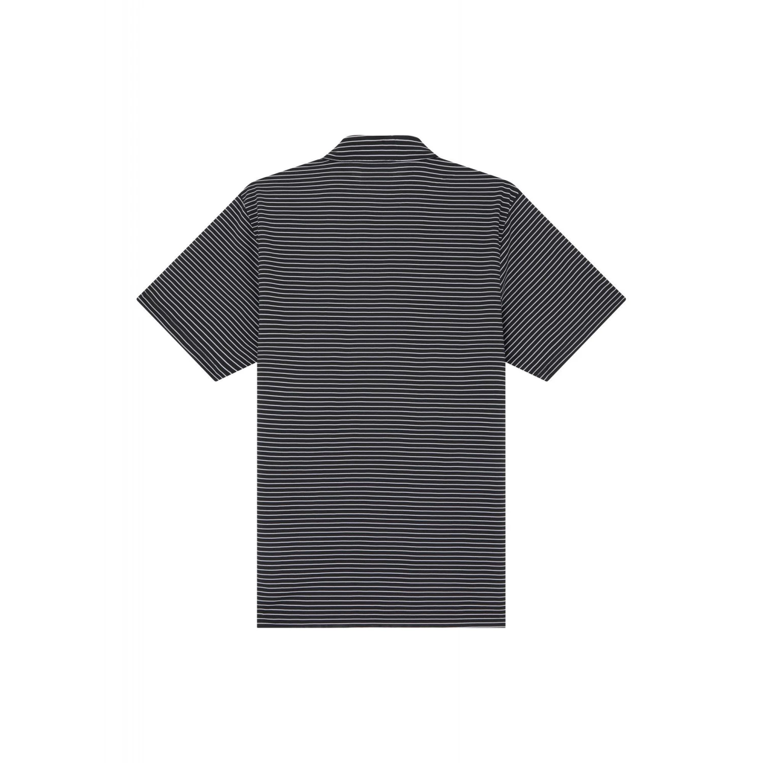 Mens Feeder Stripe Polo Shirt (Caviar) 2 Mens Feeder Stripe Polo Shirt (Caviar) - Image 2
