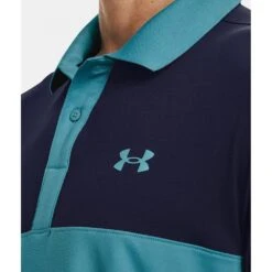Under Armour Perf 3.0 Color Block Polo Glacier Blue/Navy -Eagle Swing Outlet k5682e69976e6493be80c860a9b2e290e