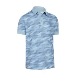 Callaway X All Over Active Print Polo FADED DENIM