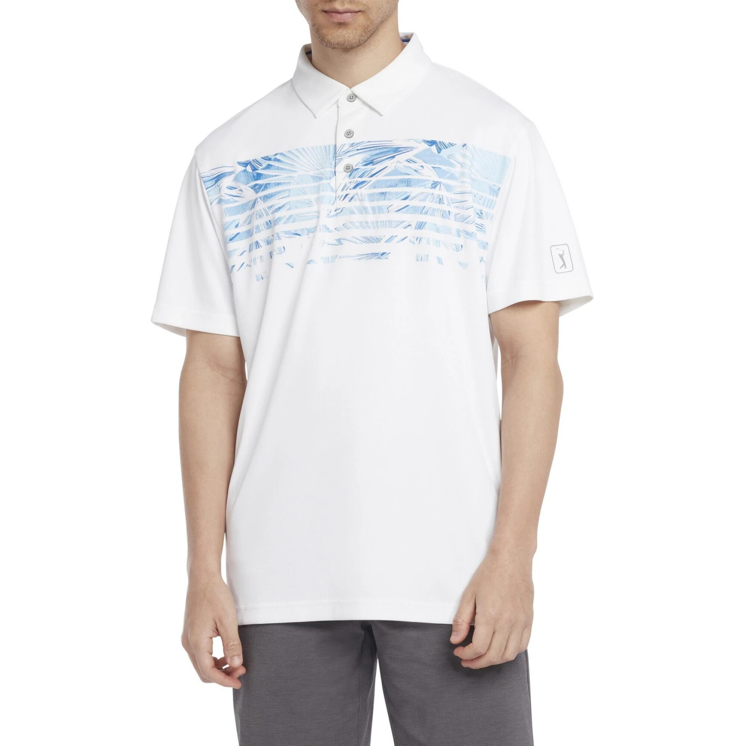 Mens Engineered Tropical Polo Shirt (Caviar) 7 Mens Engineered Tropical Polo Shirt (Caviar) - Image 7