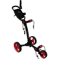 AXGLO TRILITE 3 WHEEL GOLF TROLLEY – BLACK / RED