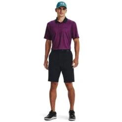 Under Armour Mens Perf 3.0 Printed Polo Black/Rebel Pink -Eagle Swing Outlet k68f0dff53631c1e6d41a32a1f5abb72b