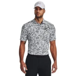 Under Armour Mens Playoff 3.0 Printed Polo White/Black
