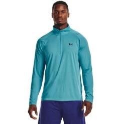 Under Armour Mens Tech 2.0 1/2 Zip Glacier Blue
