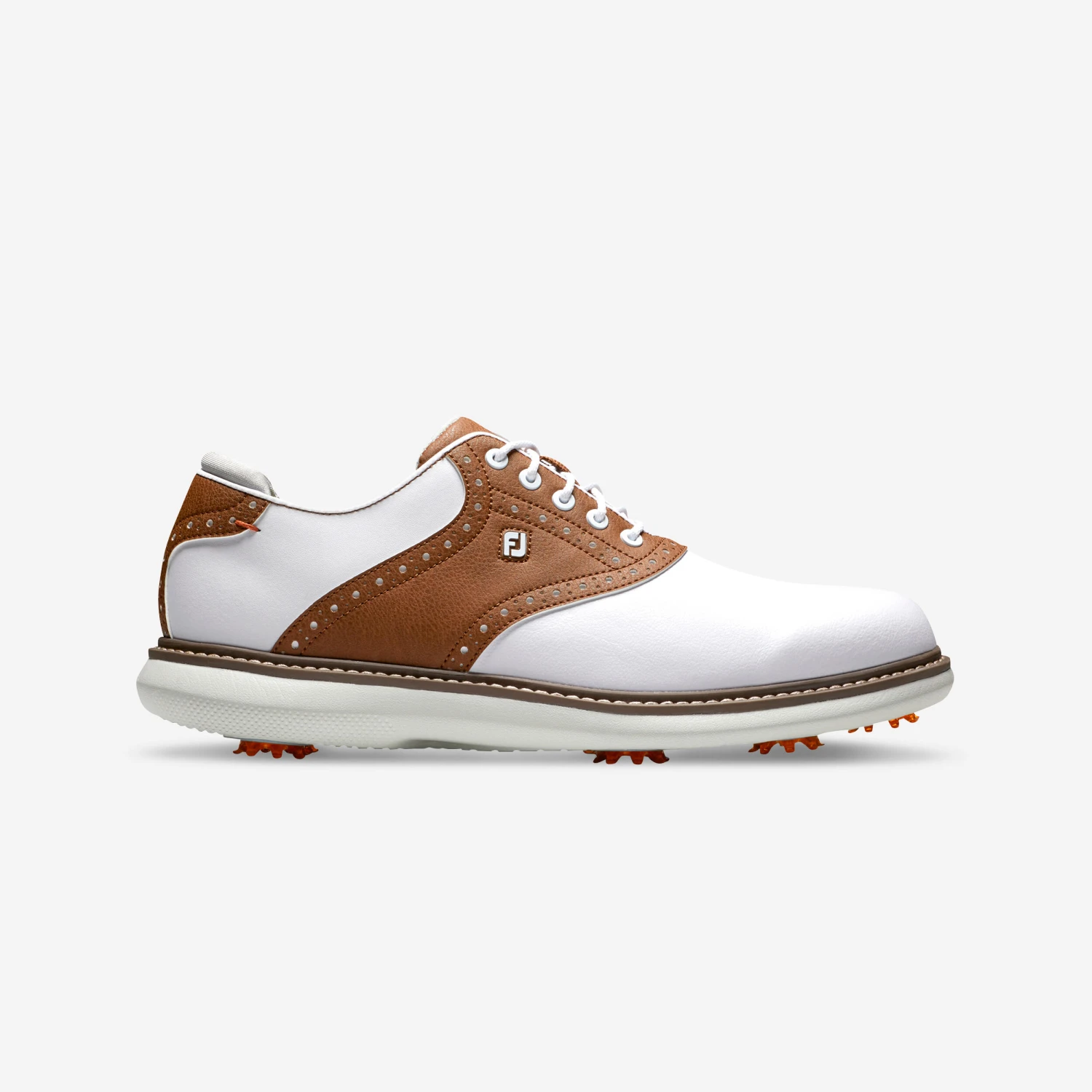 MEN'S GOLF SHOES FOOTJOY - TRADITION WHITE AND BROWN 1 MEN'S GOLF SHOES FOOTJOY - TRADITION WHITE AND BROWN