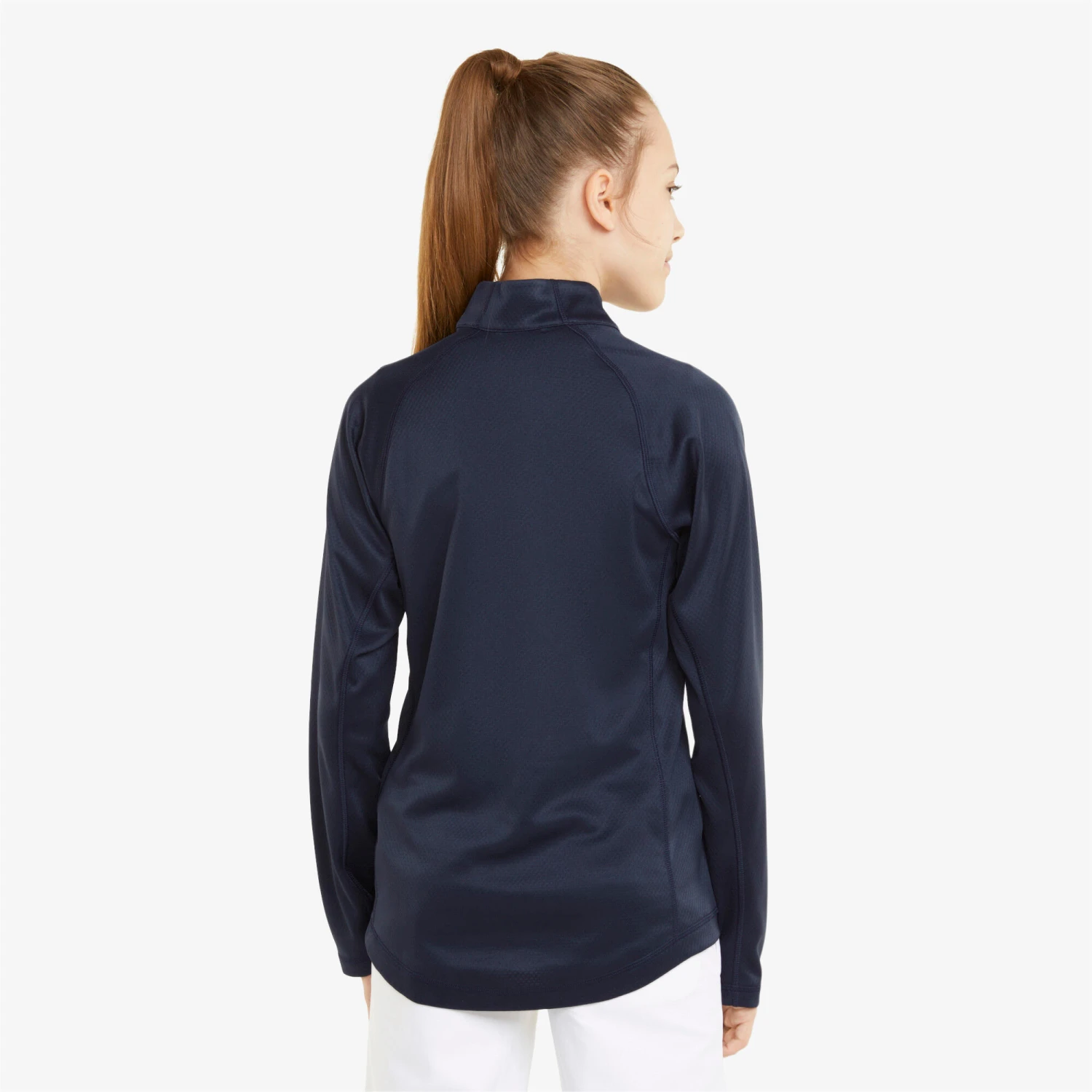 PUMA Kids Girls Quarter Zip Golf Pullover Jumper Top 2 PUMA Kids Girls Quarter Zip Golf Pullover Jumper Top - Image 2