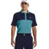 Under Armour Perf 3.0 Color Block Polo Glacier Blue/Navy