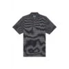 Mens Feeder Stripe Polo Shirt (Caviar)