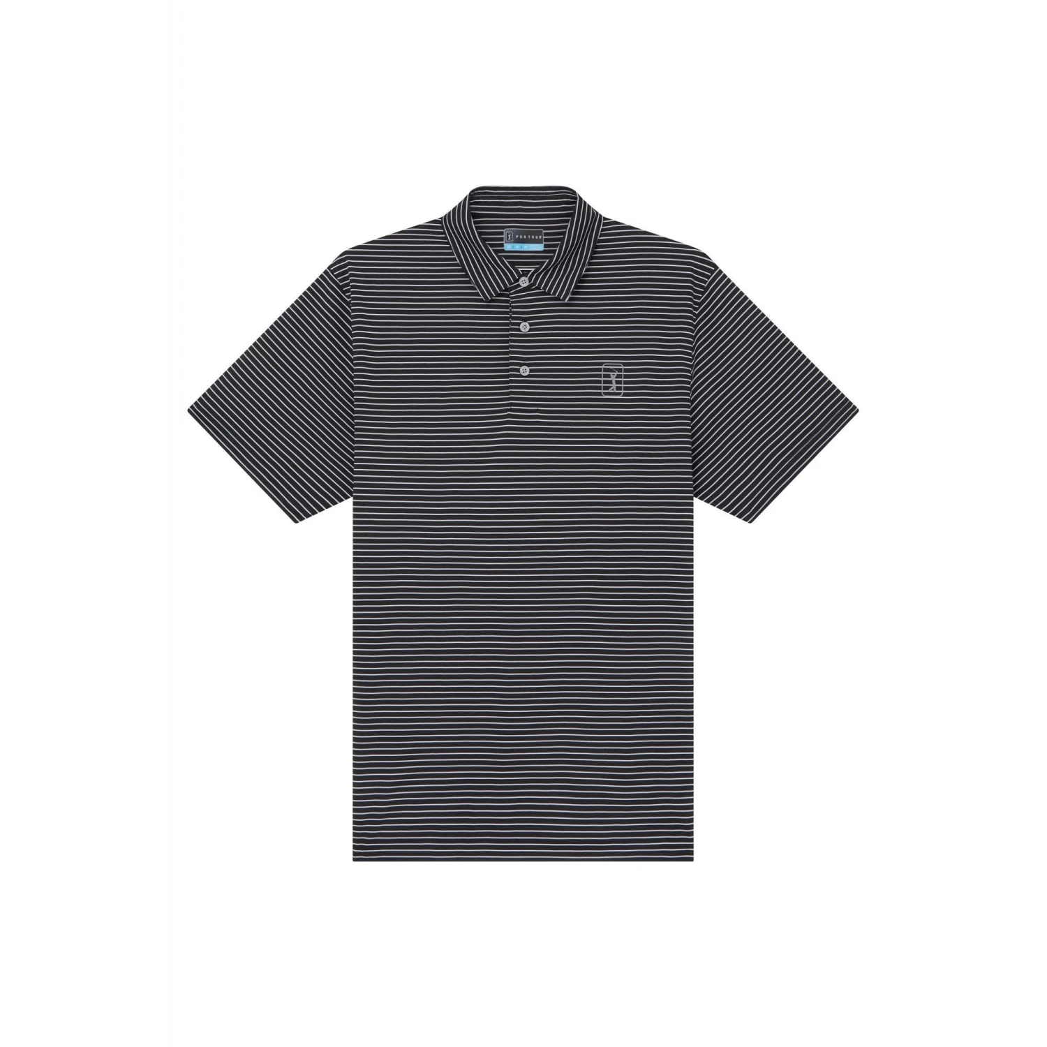 Mens Feeder Stripe Polo Shirt (Caviar) 1 Mens Feeder Stripe Polo Shirt (Caviar)