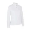 Callaway Ladies Uv50 1/4 Zip Chev Top BRILLIANT WHITE