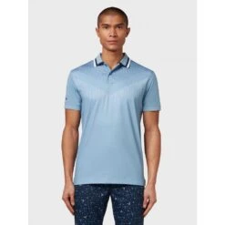 Callaway X Ombre Chev Print Polo FADED DENIM -Eagle Swing Outlet k95f2dfa5309ae56108e69196383e8392