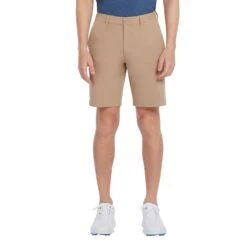 Mens Horizontal Textured Shorts (Khaki) -Eagle Swing Outlet k9bd965837750811b457c951b61fda16a