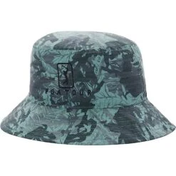Mens Camo Reversible Bucket Hat (Quiet Shade Grey)