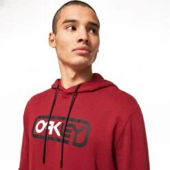 Oakley LOCKED IN B1B PO HOODIE SWEATSHIRT IRON RED -Eagle Swing Outlet kafff02d0b4ac4a02231181c3cbfbab3c