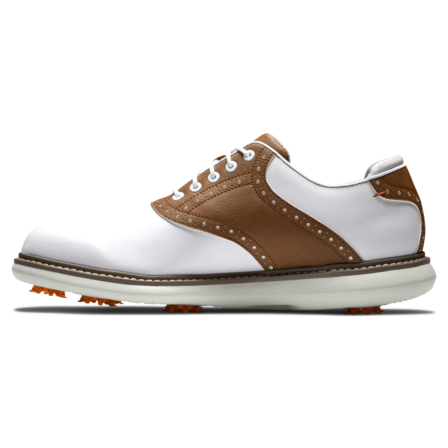 MEN'S GOLF SHOES FOOTJOY - TRADITION WHITE AND BROWN 2 MEN'S GOLF SHOES FOOTJOY - TRADITION WHITE AND BROWN - Image 2