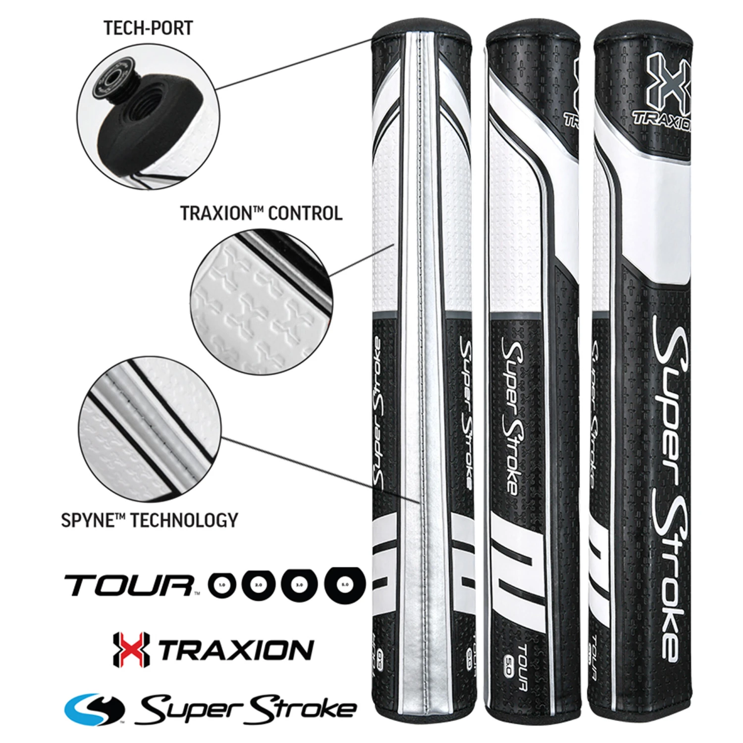 Superstroke Traxion Tour 3.0 Black/White 1 Superstroke Traxion Tour 3.0 Black/White