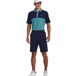 Under Armour Perf 3.0 Color Block Polo Glacier Blue/Navy -Eagle Swing Outlet kc14ee1b0eeb6da4a31a9959418f41b10