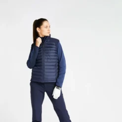 Women's Golf Winter Sleeveless Padded Jacket CW500 Navy Blue