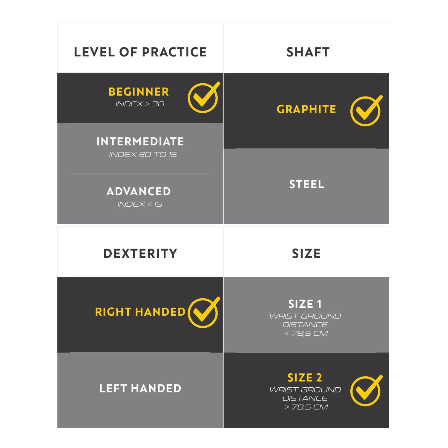 ADULT GOLF HYBRID RIGHT HANDED GRAPHITE SIZE 2 - INESIS 100 5 ADULT GOLF HYBRID RIGHT HANDED GRAPHITE SIZE 2 - INESIS 100 - Image 5