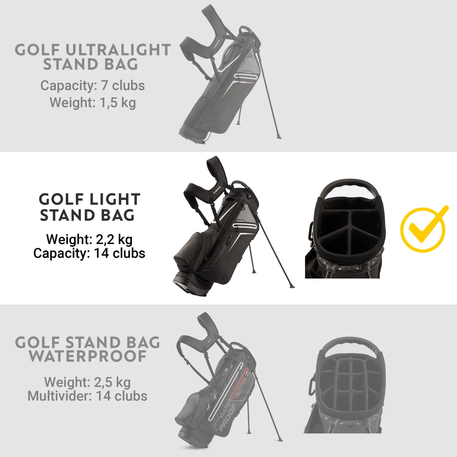 GOLF STAND BAG– INESIS LIGHT KHAKI 13 GOLF STAND BAG– INESIS LIGHT KHAKI - Image 13