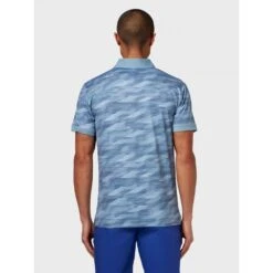 Callaway X All Over Active Print Polo FADED DENIM -Eagle Swing Outlet kc5bd08a1d015ac376d5123739bdde10a