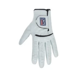 Mens Leather Hand Golf Glove (Bright White)