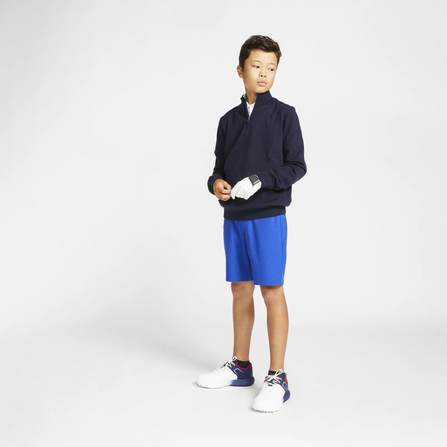 Kids Golf Windbreaker Pullover MW500 Navy Blue 2 Kids Golf Windbreaker Pullover MW500 Navy Blue - Image 2