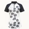 Callaway Ladies Texture Floral Polo BRILLIANT WHITE