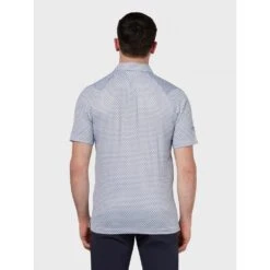 Callaway Trademark Ombre Chev Print Polo BRIGHT WHITE -Eagle Swing Outlet kd57eefb3b762642cebb433058e487e7c