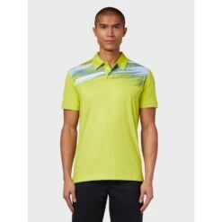 Callaway X Active Textured Print Polo LIME PUNCH