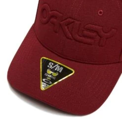 Oakley 6 PANEL STRETCH CAP EMBOSSED HAT IRON RED -Eagle Swing Outlet kdb9ecabfc84ab294174633865757d697