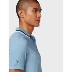 Callaway X Ombre Chev Print Polo FADED DENIM -Eagle Swing Outlet ke15e21e1a8ee8efee9682725c6c0f74c