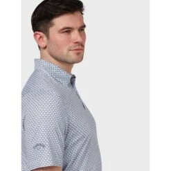 Callaway Trademark Ombre Chev Print Polo BRIGHT WHITE -Eagle Swing Outlet ke5aa515be1d8fb4a70b5da16a6012d70