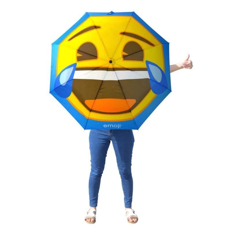 Emoji Crying With Laughter Compact Umbrella 2 Emoji Crying With Laughter Compact Umbrella - Image 2