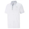 PUMA Mens Gamer Golf Polo Shirt - Bright White